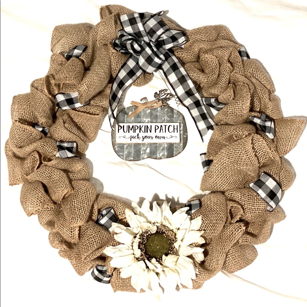 BURLAP FALL WREATH